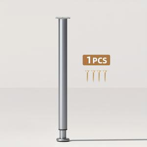 TEMU 1개 조절 가능한 금속 테이블 다리, 28.35인치, DIY 프로젝트용 원통형 가구 다리, 작업대, 식탁, 커피 테이블 등에 적합, 회색