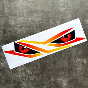 TEMU 1pc 3D 악마의 눈 PVC 스티커, PCX160 헤드라이트용 반사 방수 모터사이클 데칼, 만화 스타일의 장식용 자전거 스티커