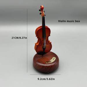 TEMU 빈티지 악기 장식 - 바이올린, 기타, 피파 - 전기 불필요, , 사무실, 파티 장식 - 음악가 생일 선물, 음악가, 사무실 장식, 레트로 미학, 장식 피규어, 음악 애호가