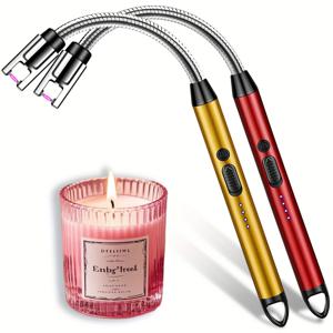 TEMU USB 전원 전자 점화기 라이터, 고속 충전 리튬 배터리, 장시간 사용 170mAh, USB-C/Type-C & USB-A 호환, 인체공학적 그립 & 안전 잠금 - 캠핑, 바베큐, 주방, 촛불, 가스레인지, 실내/외부 사용 가능한 컴팩트 휴대용 점화기 - 가스, 프로판, 오일 호환 - 비상 대비 및 야외 모험에 이상적|USB|캠핑용품|USB