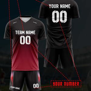 TEMU 남성을 위한 2024년 V넥 티셔츠 축구 유니폼 세트, 이름과 번호로 맞춤형, 학생을 위한 새로운 성인용 유니폼, 팀 경쟁 훈련 스포츠 의류, 편안하고 통기성이 좋으며 빠르게 건조되는 수분 흡수 두 개의 옷 세트.