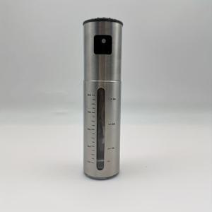 TEMU 헤비듀티 304 스테인리스 스틸 BBQ 올리브 오일 & 식초 스프레이 병 (ml/cm 측정 표시) - 조절 가능한 스프레이 노즐, 위생적인 PVC 무사용 미스트 스프레이어, 그릴링, 샐러드 드레싱 디스펜서