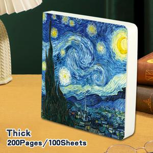 TEMU 1pc 반고일 오일 페인팅 스케치북, 200페이지, 빈칸, 휴대용 여행용, 마커 다이어리 포함, 손그림, DIY 쓰기, 계획, 예술적 창조, 예술품 포함, 여행용