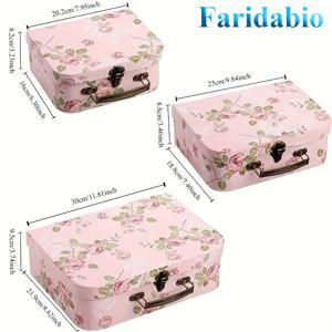 TEMU Faridabio 3개 세트 사각 장식용 보관 상자 뚜껑 포함 - 방수 기능 없는 다목적 종이판 선물 상자 발렌타인데이, 기념일, 생일 및 축제 행사용