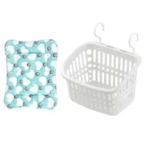 TEMU 사각형 플라스틱 쥐용 해먹, 씹어 버틸 수 있는, 따뜻한 침대, 걸이 바구니, 분리 가능한 둥지 매트, 햄스터, 스위트 글라이더, 여우, 여우 케이지 액세서리 및 서식지