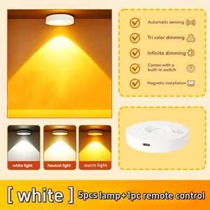 TEMU USB 충전식 LED 원격 제어 캐비닛 감지 라이트, 와이어링 프리 인체 감지 라이트, 자석 소형 언덕 분위기 , 침실 나이트 라이트, 디스플레이 캐비닛, 와인 캐비닛, 옷장, 및 조각품 전시 스탠드에 적합