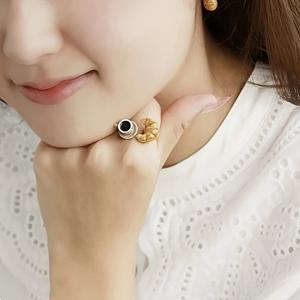 TEMU 1pc 스타일리시 합금 조절 가능한 반지, 골든-톤 액센트 & 커피 컵 디자인 - 귀여운 만화 소 디자인, 일상 착용 및 파티에 적합, 마르티 그라스 데이에 완벽, 일상 착용 보석 | 재미있는 액세서리 | 합금 구조, 귀여운 보석