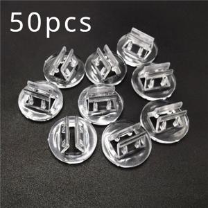 TEMU 50개 투명 아크릴 원형 카드 홀더, 20mm 직경, 투명 레진 삼각대 스탠드 (보드 게임, 주얼리 디스플레이, 명함 보관용) - 내구성 좋은 플라스틱 소재 할로윈 & 크리스마스