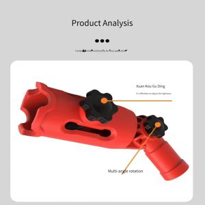 TEMU 조절 가능한 멀티 앵글 페인트 브러시 익스텐더, 안전 핸들 포함 - 레드 & 블랙 디자인, 롤러 & 스크레이퍼용 클램프, 높은 천장, 벽 & 코너에 쉽게 도달, 사다리 필요 없음, 코너 페인팅 액세서리 | 다용도 페인팅 액세서리 | 조절 가능한 앵글 메커니즘, 벽 페인트 브러시