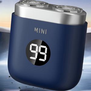 TEMU 미니 휴대용 면도기 - 나노 블레이드 기술, 디지털 디스플레이 & 스마트 플로팅 블레이드, 리튬이온 배터리 - 목 브러시 포함 - 여행용 휴대 가능한 수염 정리기 (전원 어댑터 포함)