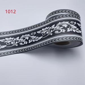 TEMU 블랙 피닉스 테일 브로케이드 플로랄 자체 접착식 벽지 테두리, 빈티지 디자인 침실 거실 주방 타일 스티커 장식용