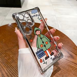 TEMU 삼성 갤럭시 S25 울트라/S24 FE/S23+/S22/S21 시리즈 휴대폰 케이스에 적합한 레인, 충격 흡수, 미끄럼 방지, 가벼운 무게, 새로운 창의적인 남녀공용 보호 케이스 소프트 쉘