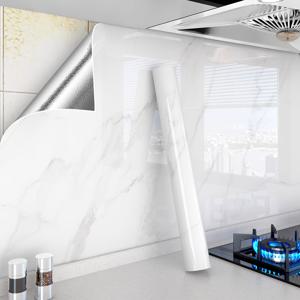 TEMU 1롤, 주방 대리석 무늬 방수 스티커, 자체 접착 및 제거 가능, 붙여넣기식, 주방 캐비닛 카운터탑 벽지에 적합한 홈 데코 및 가구 테이블 개조 스티커