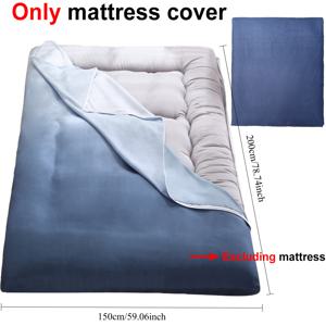 TEMU 소프트 기계 세탁 가능 지퍼형 바닥 매트리스 커버 - 트윈, 풀, 퀸 사이즈용 방진 전통 일본 타타미 매트리스 보호커버, 아늑한 홈 데코, 쉬운 관리, 라이프스타일, 통기성 원단, 소공간 생활