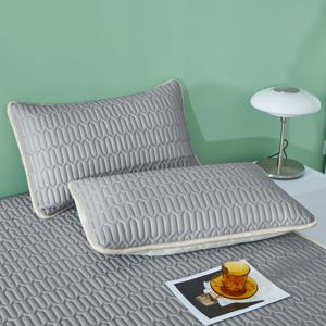 TEMU 2pcs 여름 통기성 라텍스 베개 커버 - 허니컴 텍스처, 단색, 올 시즌 편안함, 시원하고 피부 친화적, 침실, 호텔, 거실 장식, 노르딕 스타일, 기계 세척 가능한 폴리에스터velop Closure, 침실 장식 | 현대 | 퀼트 텍스처