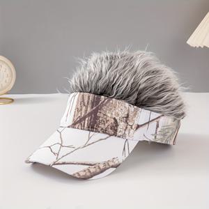 TEMU 남녀공용 생동감 있는 오렌지 타이 다이 가발 베이스볼 캡 - 사계절용 조절 가능한 자외선 차단 모자, 힙합 스트리트 스타일, 야외 액세서리 | 스트리트 스타일 캡 | 타이다이 디자인|볼캡