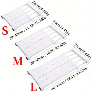 TEMU 조절 가능한 옷장 정리 선반 - 벽걸이 다층 수납 랙, 내구성 있는 플라스틱 선반, 공간 절약 디자인으로 옷, 모자, 신발 및 액세서리를 위한 다양한 방에 맞는 다용도 선반 유닛 | 미니멀한 선반 스타일 | 천공된 선반 시스템
