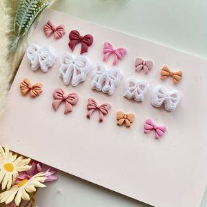 TEMU 미니 보우 폴리머 클레이 커터 5개 세트 - 고정밀 소프트 클레이 몰드, DIY 주얼리 만들기, 귀걸이, 참 & 공예용, 매력 제작,핸드메이드