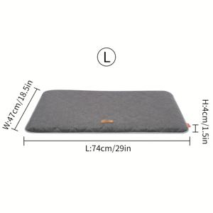 TEMU 숨쉬는 폴리에스터 애완동물 침대, 파도 폴리에스터 섬유 인솔 및 면과 같은 소재 커버 - 소형/중형 개 및 고양이용 이중 버전 직사각형 디자인, 가정 및 여행용으로 모든 계절 사용, 아늑한 애완동물 가구, 이중 기능 침대