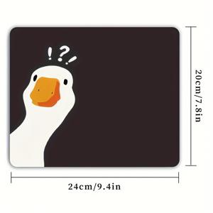 TEMU 귀여운 오리 미끄럼 방지 고무 게임 마우스 패드, 부드러운 표면, 사무실, 노트북 및 데스크탑 사용을 위한 패션 데스크 액세서리