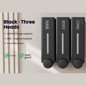 TEMU TATUKIKO 벽걸이 샴푸 디스펜서, 300ml - 드릴링 필요 없음, 욕실 및 주방용 자체 접착 설치, 샴푸, 샴푸, 컨디셔너에 적합 - BPA 프리 플라스틱, 샤워 샴푸 디스펜서