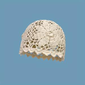 TEMU 여성을 위한 빈티지 크로셰 레이스 비니 - 우아한 프랑스 스타일의 손수제 니트 모자, 통기성이 좋은 디자인, 토글 클로저, 장식 액세서리, 봄과 여름에 완벽한 봄 모자 | 프랑스 영감 디자인 | 아크릴 비니, 크로셰 모자