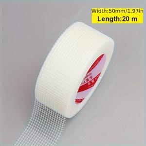 TEMU 1개 자체 접착식 파이버글라스 메쉬 드라이월 테이프 - 알칼리 및 산성 저항, 균열 방지, 내습성 벽/천장 수리용 테이프 - 내구성 강화 구조적 강도