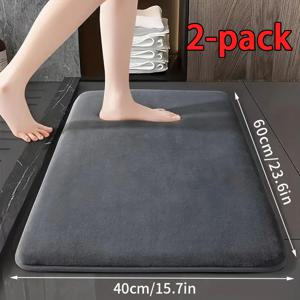 TEMU 2개 세트 욕실 바닥 매트, 욕실 카펫, 빠른 건조 세탁 가능한 욕실 매트, 코랄 플리스 미끄럼 방지 편안한 욕실 카펫, 욕조 매트, 샤워 도어|욕조