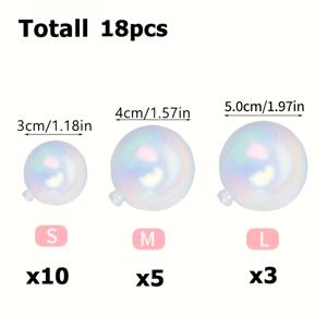 TEMU 18개 케이크 장식 볼 사이즈 혼합 세트, 대, 중, 소 3가지 사이즈 조합, 생일, 결혼식, 졸업식, 기념일 등 파티 케이크 장식용. 할로윈, 크리스마스 이벤트 & 파티 용품, 크리스마스, 새해, 발렌타인데이, 파티 이벤트용