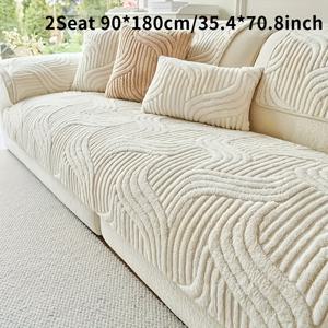 TEMU 플러시 셔닐 미끄럼방지 소파 커버 - 반려동물 스크래치 방지, 통기성 레트로 스타일 2/3/4인용 & 섹셔널 소파용, 세탁 가능 홈 데코, 펫프렌들리 가구 보호커버, 스크래치 방지 원단, 고급스러운 디자인, 내구성 강한 소재, 세련된 홈데코