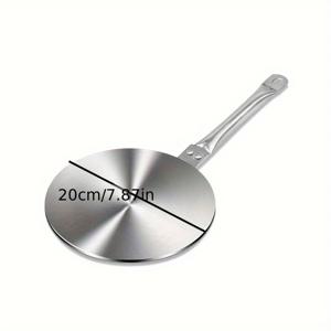 TEMU 스텐레스 스틸 인덕션 어댑터 플레이트 - 20cm/24cm/26cm/28cm에 맞춰서 사용, 스토브탑 경험을 개선, 커피 냄비 및 조리기구에 이상적, 스토브 버너 커버 | 세련된 금속 마감 | 내구성 있는 조리기구 액세서리, 스토브 탑 보호자