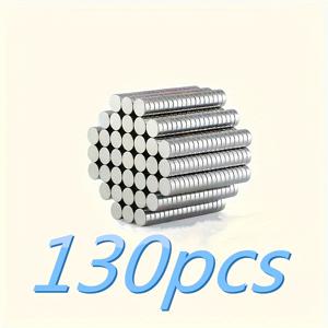 TEMU 260/130개 (대량/소매) 소형 원형 냉장고 자석 - 4mm/1.2mm 강력한 화이트보드 자석, 메모, 사진, 슬랫용 금속 냉장고 자석 - 냉장고, 문, 금속 표면과 호환 (아니요) - 홈 &