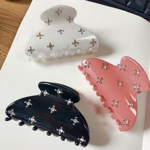 TEMU 3개 세트 샹틸리 스타일 캔디 컬러 아세테이트 레진 헤어 액세서리 프렌치 럭셔리 장식 샤크 클립, 파티 헤어 장식,우아한 헤어 스타일링,시크한 헤어 액세서리,프랑스 영감 디자인,고품질 헤어핀,스타일리시 헤어 그립,장식용 머리핀,트렌디한 헤어스타일링,신부 헤어 액세서리