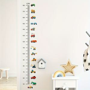 TEMU 1개 만화 미니 자동차 키 측정 벽 스티커 - 