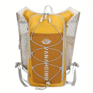 TEMU 경량 접이식 러닝 백팩 - 조절 가능한 스트랩, 다중 수납공간 및 메쉬 포켓, 하이킹, 사이클링, 야외 스포츠용 내구성 폴리에스터 싱글/더블 숄더백 - 세탁 가능, 슬림 디자인, 안전 지퍼 잠금