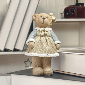 TEMU 1개 리얼리스틱 베어 커플 조각상 - 손으로 움직일 수 있는 포즈 (팔다리 움직임 없음) 레진 피규어, 실내/야외 테이블 장식, 결혼식, 기념일 선물 - 수집용 인형