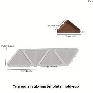 TEMU DIY 레진 캐스팅 모울 세트 - 촛불, 바구니, 꽃 장식 디자인이 있는 우아한 삼각형 트레이 - 독특한 홈 데코 및 향기 디스펜서를 만들기 위한 완벽한 DIY 공예 용품|우아한 홈 데코|실리콘 재질