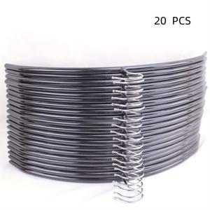 TEMU 20개 세트 PVC 코팅 브러시드 스틸 옷걸이 - 가볍고 미끄럼 방지, 공간 절약형 옷장 정리용품, 내구성 강한 슬림 디자인, 아파트 생활에 적합한 코트·재킷·셔츠 걸이