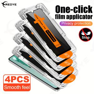 TEMU 4pcs 삼성 A56/A36/A26/A16 풀 스크린 A06/A05/A05S 개인 정보 보호 A55 5G/A35/A25/A15 풀 커버리지 A54/A24 4G/A34/A14/A04 먼지 방지 케이스 A73/A53/A23/A13/A72/A52/A32/A51/A21/A90/A50/A10용 방지 유리 스크린 프로텍터