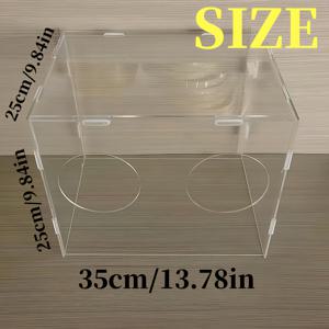 TEMU 1 세트, 연마 먼지 방지 상자, 투명 아크릴 보호 커버, 전기 그라인더 먼지 방지 작업 커버, 조각 먼지 수집 웨어먼 먼지 방지 커버, 재료 액세서리 투명 먼지 커버 자체 설치