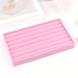 TEMU 우아한 주얼리 트레이 정리함 - 소프트 파스텔 핑크, 귀걸이, 반지, 목걸이, 팔찌용 개별 구획 - 크리스마스, 발렌타인데이 선물 또는 살롱 보관에 완벽한 선물 상자 - 주얼리 디스플레이 케이스, 주얼리 박스