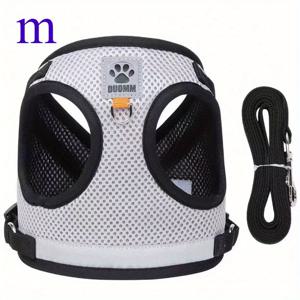 TEMU 2개 세트 고양이와 강아지 목줄, 조끼형 반려동물 가슴 하네스 및 리드, 탈출 방지 펫 하네스 세트, 추수감사절/크리스마스/할로윈 선물