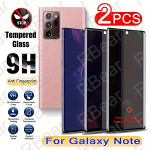 TEMU 삼성 갤럭시 노트 8/노트 9/노트 10 5G/노트 10+/노트 20/노트 20 울트라 모델용 2개 풀 커버리지 프라이버시 글래스, 9H+ 글래스 스크린 프로텍터, 지문 잠금 해제, 폰 케이스 친화적, 지문 방지, 버블 없는
