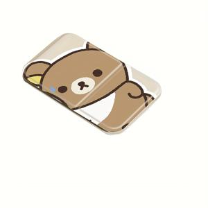 TEMU 귀여운 곰 디자인 접이식 거울 - 휴대용 풀사이즈 메이크업 거울, 안티폴 베이스, 소형 여행용 거울, 소녀, 청소년, 기숙사, 화장대용 - 갈색 & 흰색 곰 얼굴, 내구성 있는 플라스틱 제작, 집이나 이동 중 미용에 이상적인 선물, 광택 표면, 가볍고 튼튼, 학생 및 여행에 완벽, 사랑스러운 곰 테마 액세서리, 귀여운 거울|전신거울