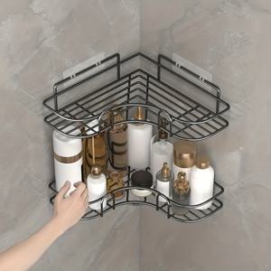 TEMU 2개 세트 무드릴 코너 샤워 선반, 욕실 벽걸이 삼각형 수납 선반, 화장실 및 세면대 정리용