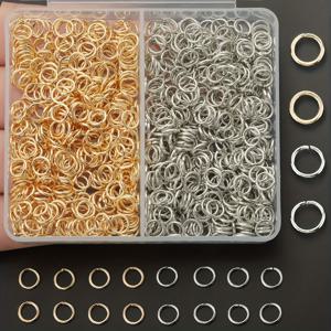 TEMU 1000/1200개 DIY 점프 링, 4mm/5mm 크기, 보석 만들기에 적합, 팔찌 발목 벤 링, 펜던트 목걸이 커넥터, 가방 체인 링크, 오픈 점프 링, 단일 링, 귀걸이 후크 오픈 링 등