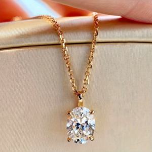 TEMU 리드키스 여성용 오벌 실버 합성 지르코니아 목걸이 - KC 골드 도금 4프롱 세팅 - 대체 펜던트, 우아한 웨딩/파티/주얼리 선물, 4월 탄생석 (마키즈 브릴리언트, 합리적인 럭셔리), 여성용 목걸이, 여성용 주얼리, 보석류, 목걸이, 여성을 위한 허그 목걸이, 여성용 펜던트 목걸이, 펜던트 목걸이