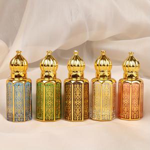 TEMU 5개입 12ml 컬러풀 전기도금 유리 롤온 병, 에센셜 오일 향수용 유리 롤러 볼 포함 - 리필 가능 누수 방지 여행용 빈 병, DIY 향기 혼합용