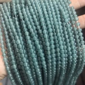 TEMU 천연석 고아이스 블루 워터 비즈는 주얼리 만들기에 적합하며, DIY 수제 주얼리 액세서리 재료로 사용할 수 있는 비즈 팔찌 목걸이 4mm 약 85개입니다