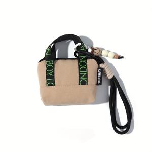 TEMU 파스텔 미니 핸드백 정리함 - 지퍼 클로저, 여성용 가벼운 손잡이 스트랩, 투명 아이폰, 이어폰, 화장품, 동전, 카드 수납 가능 - 일상 필수품 파우치, 실린더형 소형 디자인